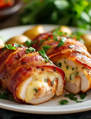 bacon wrapped stuffed chicken breast