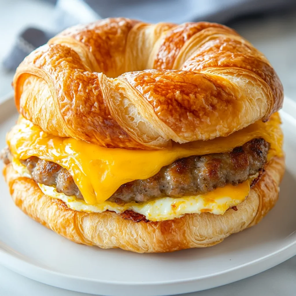 sausage egg and cheese croissant