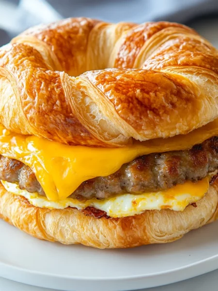 sausage egg and cheese croissant